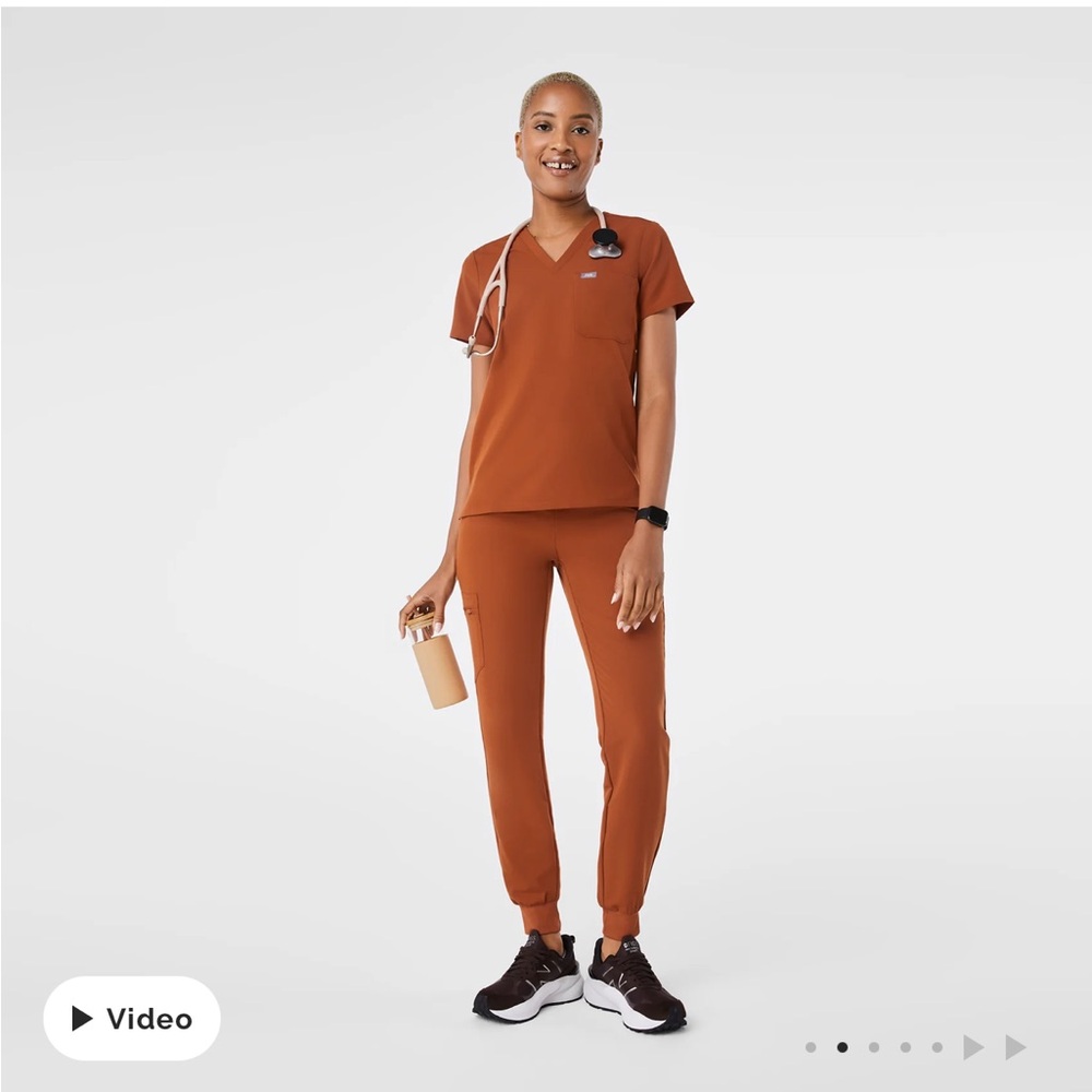 Figs Rust Joggers for Women
